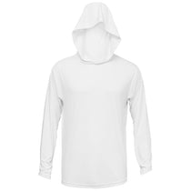 BAW Men's White Xtreme-Tek Long Sleeve Hood