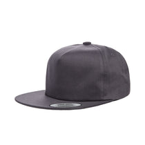 Yupoong Charcoal Unstructured 5-Panel Snapback Cap