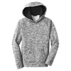 Sport-Tek Youth Black Electric Heather PosiCharge Fleece Hooded Pullover