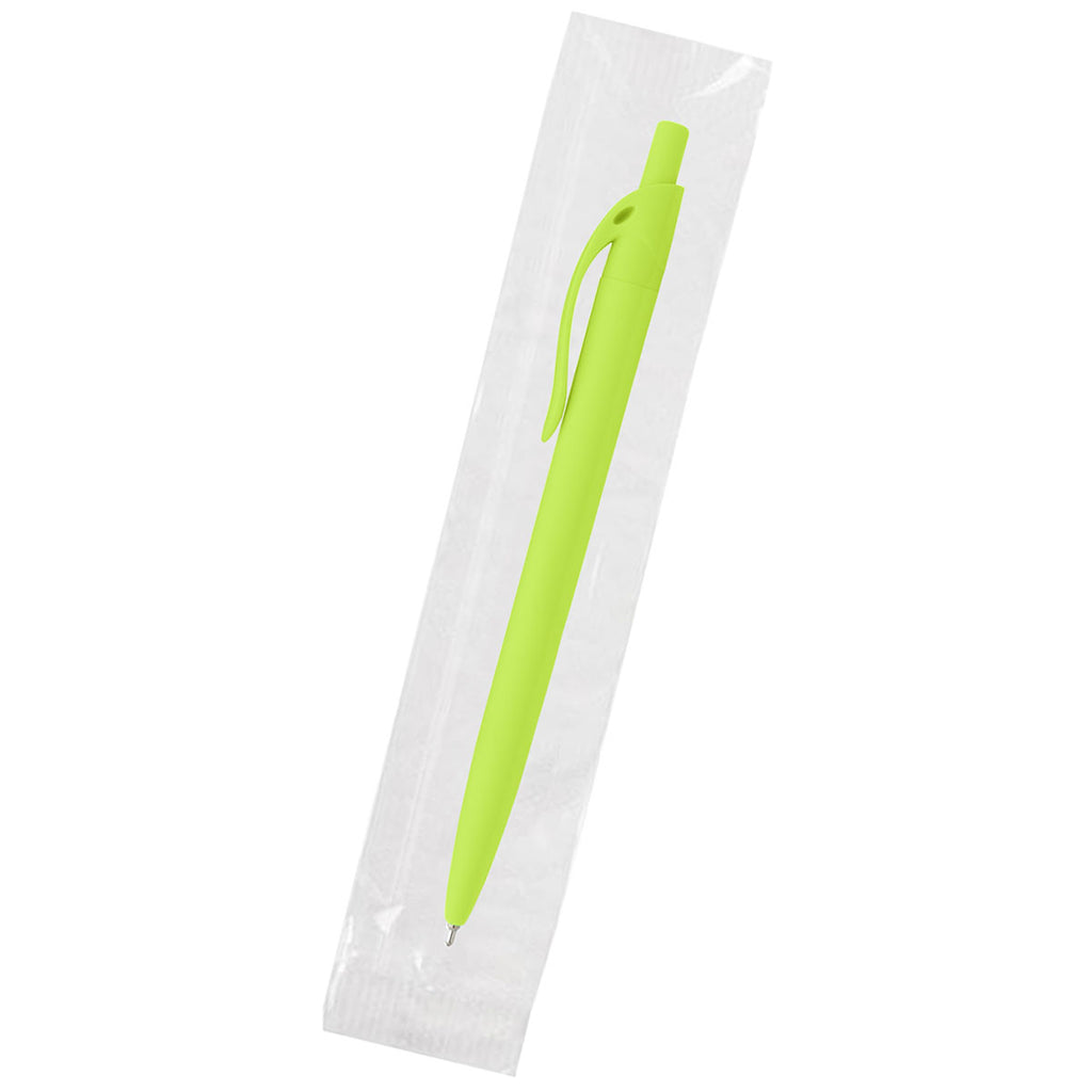 Sleek Write Lime Green Rubberized Pen