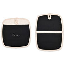 48-Hour La Cuisine Black Potholder Hot Pad Set