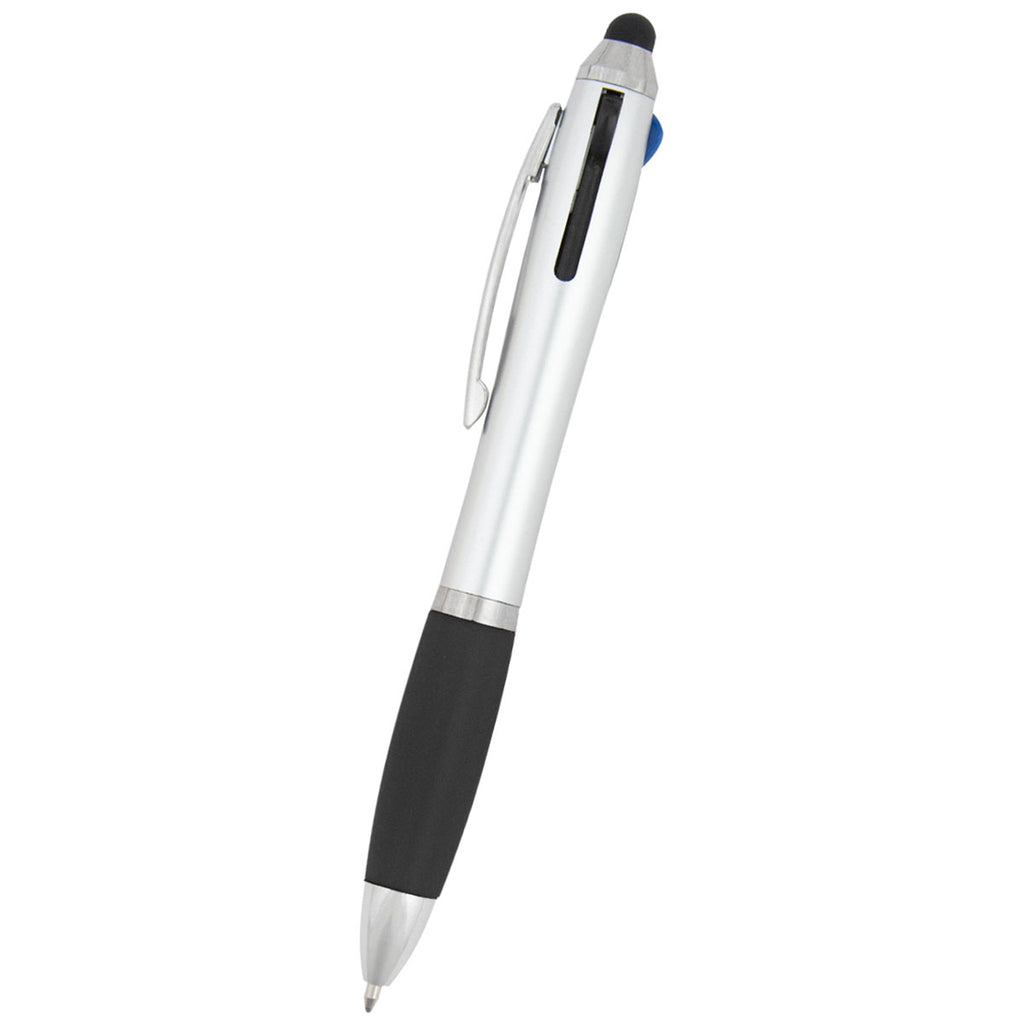 Hit Silver with Black 3-In-One Pen with Stylus