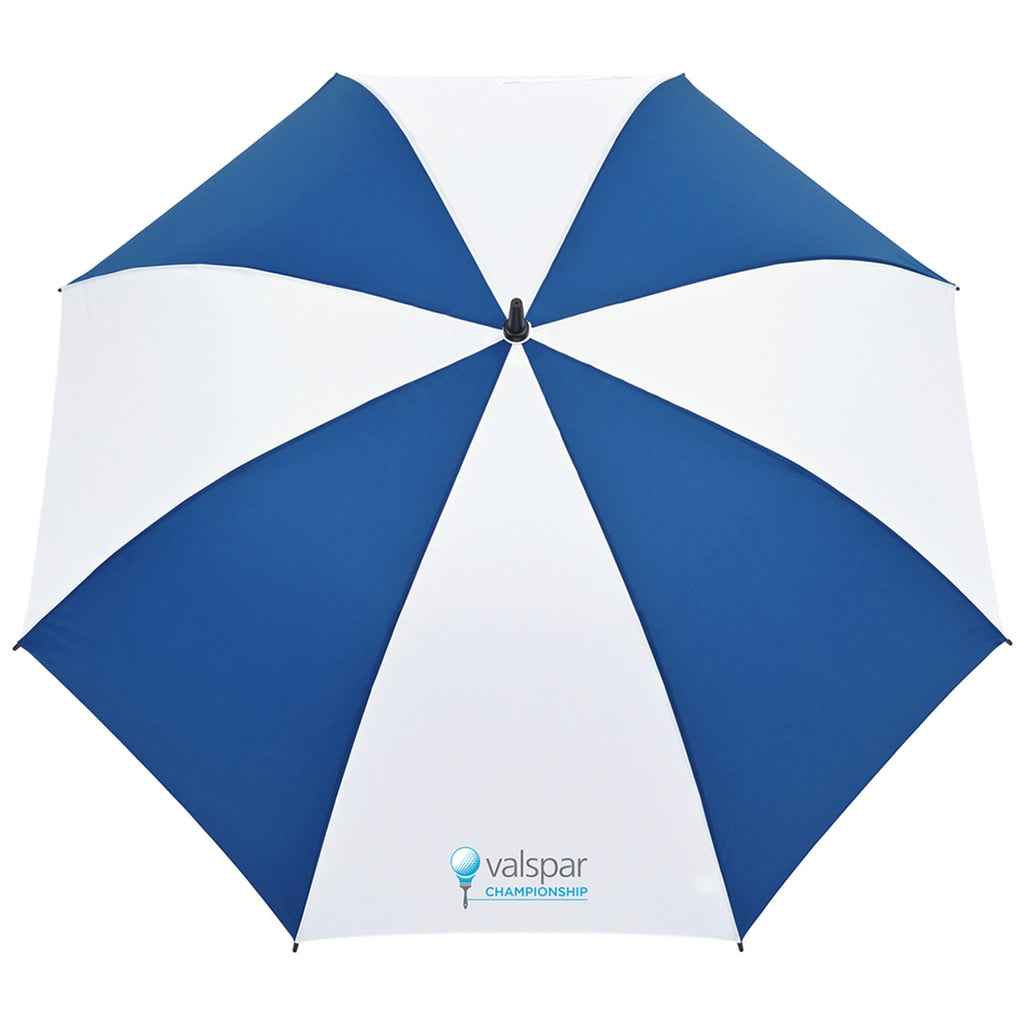 Elements Royal/White 60" Recycled Auto Open Golf Umbrella