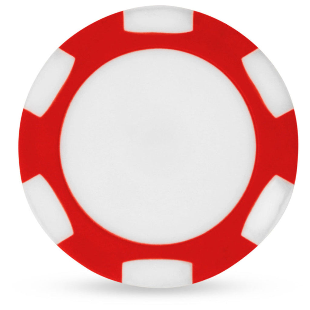 Ahead Red/White Poker Chip with Ball Marker