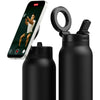 RINGO Black Pro Water Bottle with Magnetic Booster Ring - 32 Oz.