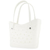 Crocs White-Black Classic Medium Tote