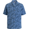 Edwards Unisex Riviera Blue Floral Camp Collar Shirt