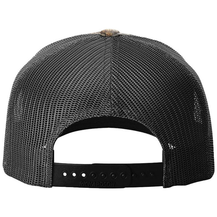 Richardson Mossy Oak Country DNA/Black Printed Five-Panel Trucker