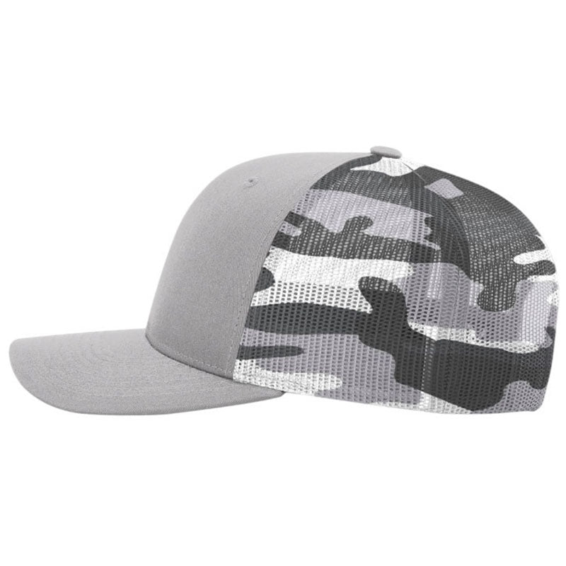 Richardson Silver/Grey Camo Printed Mesh Trucker