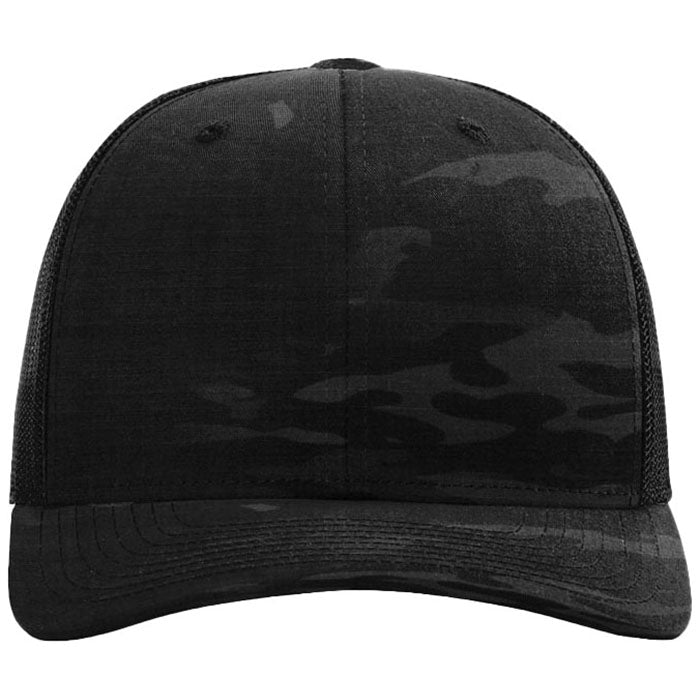 Richardson Multicam Black/Black Printed Tactical Trucker