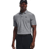 Under Armour Men's Black/White Light Heather Playoff 3.0 Polo