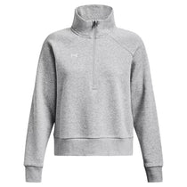 Under Armour Women's Mod Grey Light Heather Rival Fleece 1/2 Zip