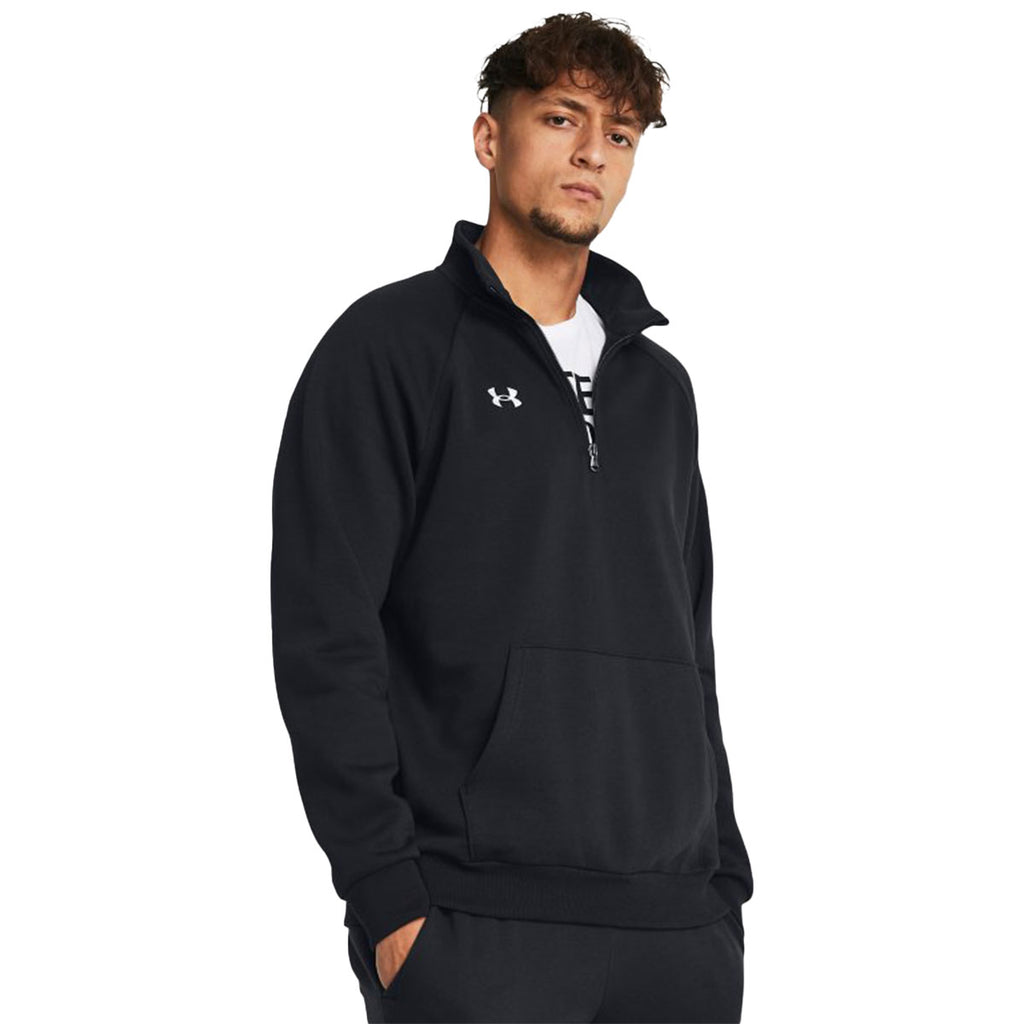 Under Armour Men's Black Rival Fleece 1/4 Zip