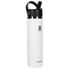 Hydro Flask White Wide Mouth 24oz Bottle with Flex Straw Cap