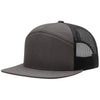 Richardson Charcoal/Black 7-Panel Trucker