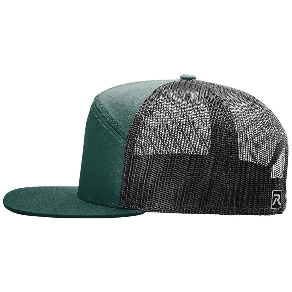 Richardson Dark Green/Black 7-Panel Trucker