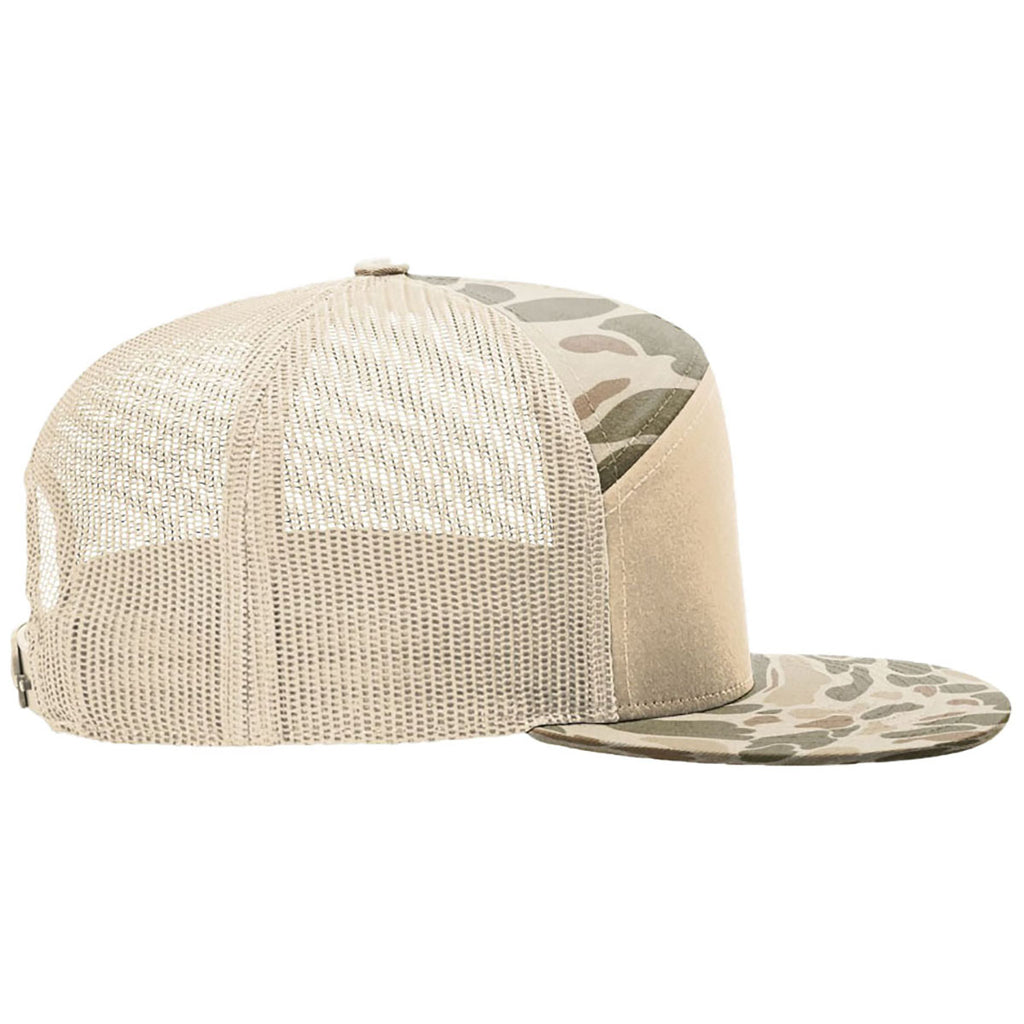 Richardson Harvest Duck Camo/Sandstone Printed 7-Panel Trucker