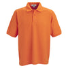 Vantage Men's Orange Soft-Blend Double-Tuck Pique Polo