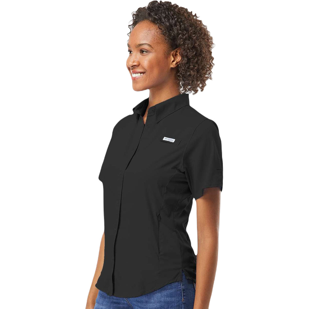 Columbia Women's Black PFG Tamiami Short Sleeve Shirt