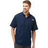 Columbia Men's Collegiate Navy PFG Tamiami Short Sleeve Shirt