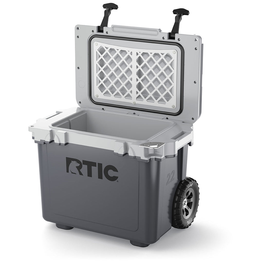 RTIC Dark Grey & Cool Grey 22 QT Ultra-Light Wheeled Cooler