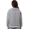 Holloway Women's Athletic Heather/Vanilla Heritage Prep Quarter-Zip Pullover
