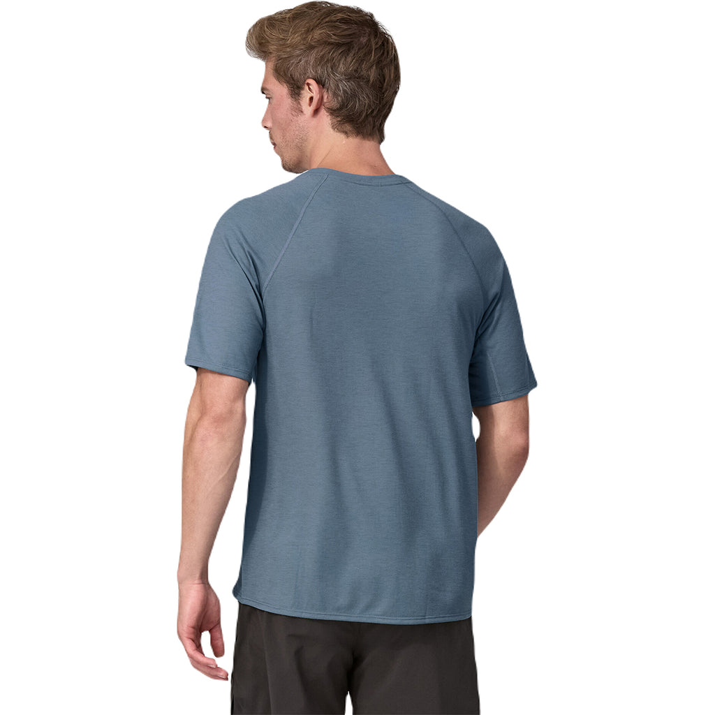 Patagonia Men's Utility Blue Short-Sleeved Capilene Cool Trail Shirt