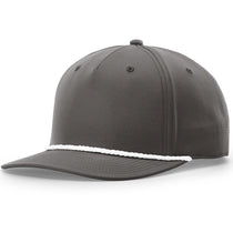 Richardson Dark Grey/White Five Panel Classic Rope Cap