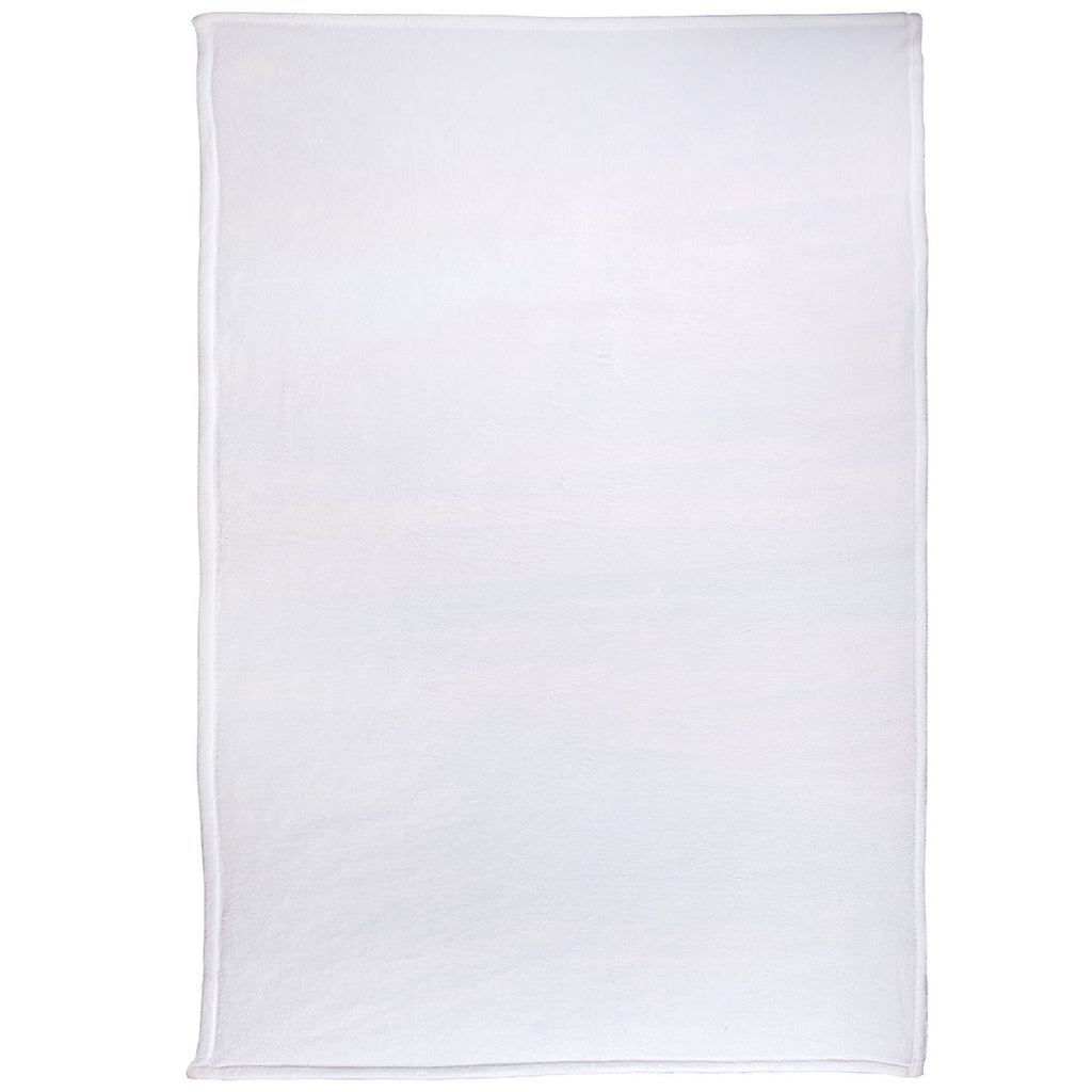 Good Value White Small Sublimated Fleece Blanket