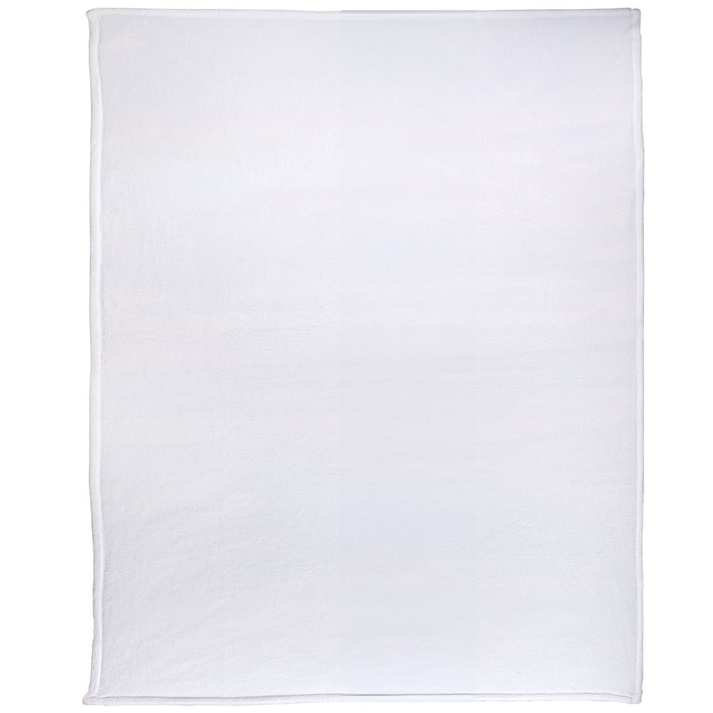 Good Value White Large Sublimated Fleece Blanket