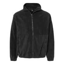 Burnside Men's Black Polar Fleece Full-Zip Jacket