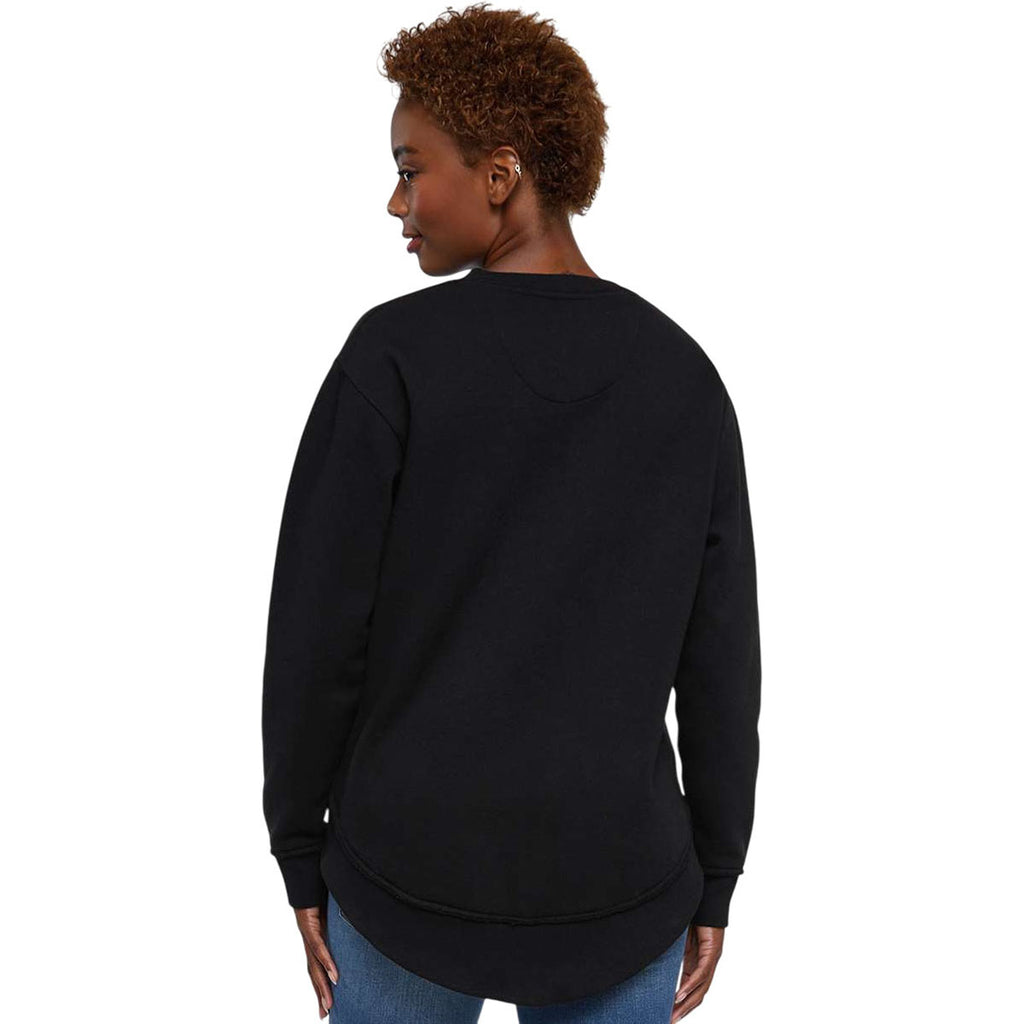 LAT Women's Black Weekend Fleece Crewneck Sweatshirt