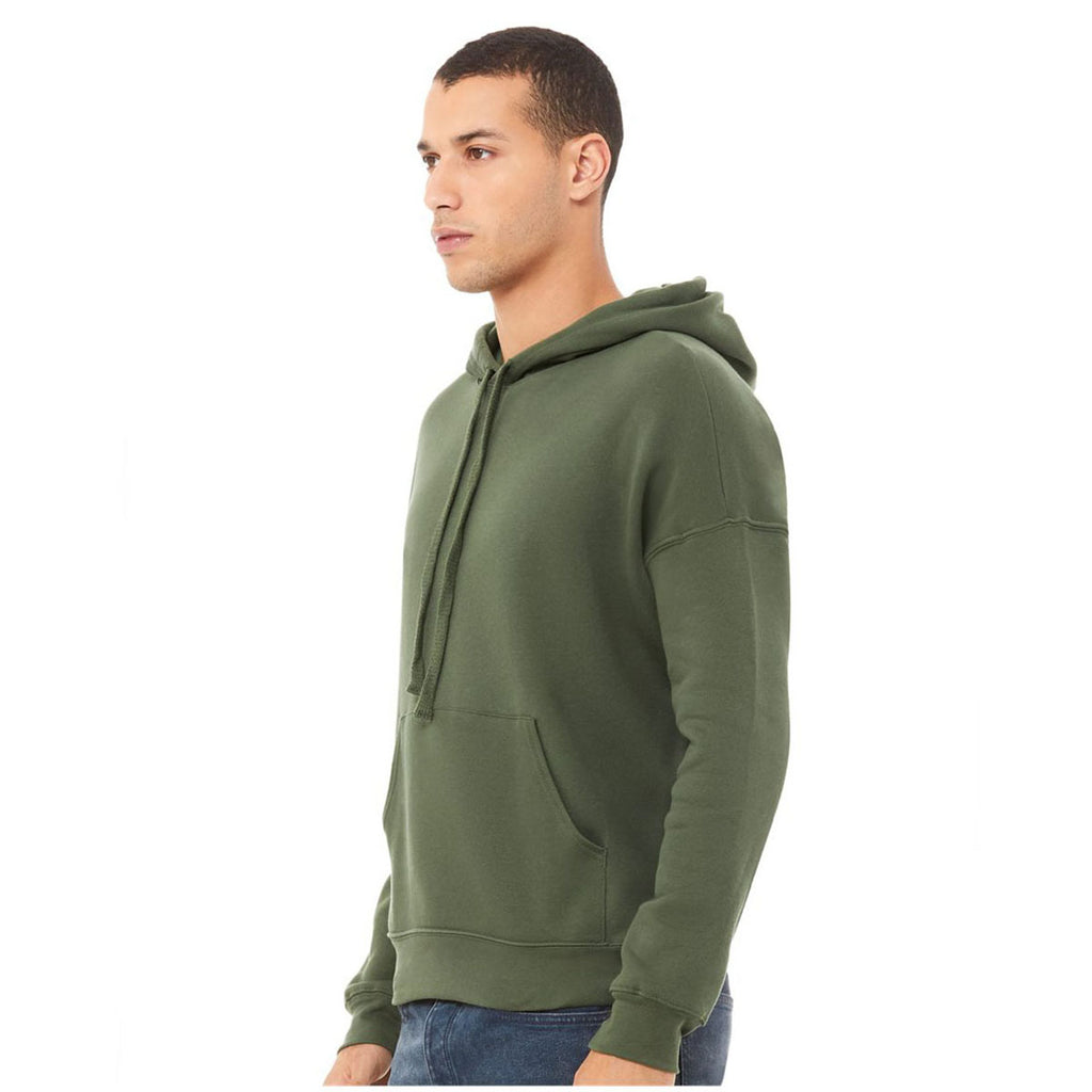 Bella + Canvas Unisex Military Green Sponge Fleece Pullover Hoodie