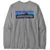 Patagonia Men's Gravel Heather Long-Sleeved P-6 Logo Responsibili-Tee