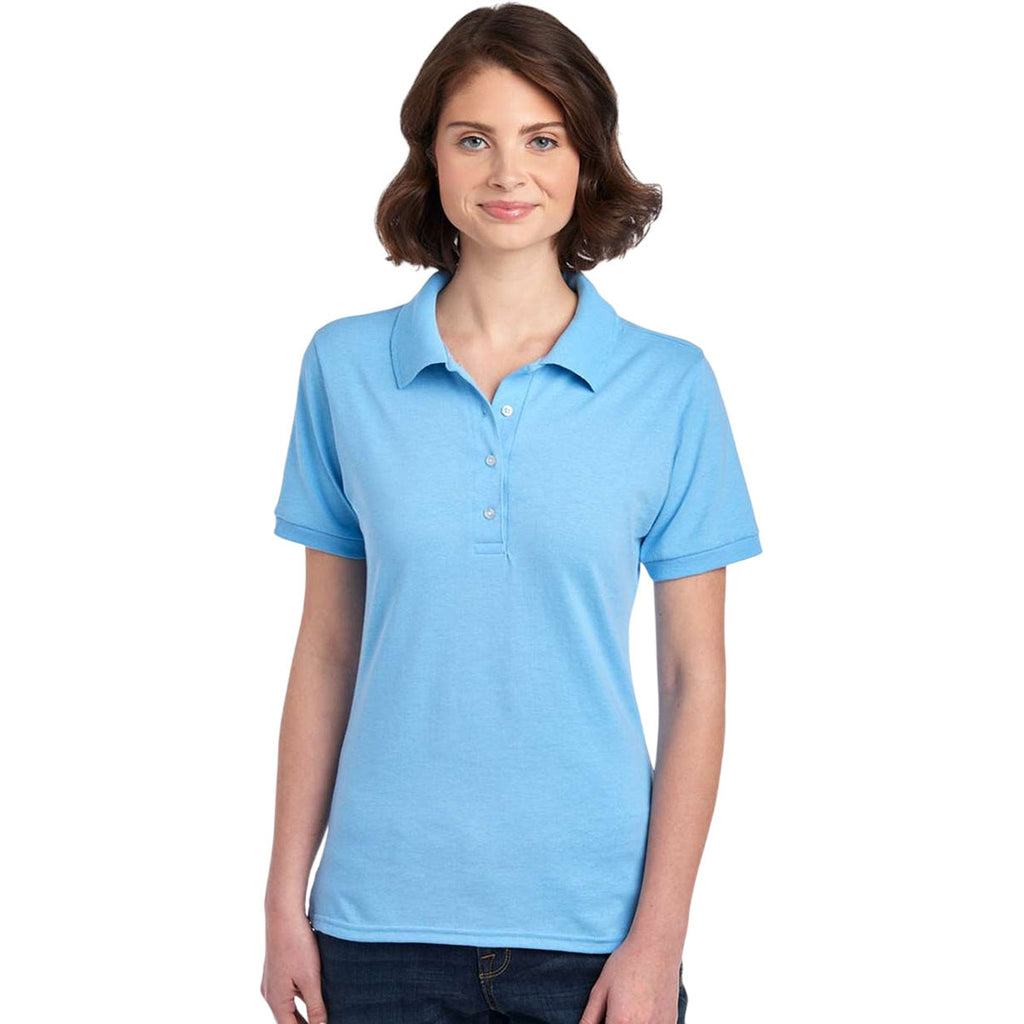 Jerzees Women's Light Blue Dri-Power Polo