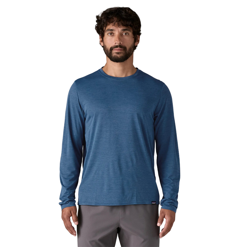 Patagonia Men's Clement Blue Long-Sleeved Capilene Cool Daily Shirt