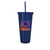 GoodValue Blue Square Pattern Double Wall Tumbler - 23 oz