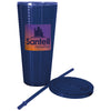 GoodValue Blue Square Pattern Double Wall Tumbler - 23 oz