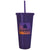 GoodValue Purple Square Pattern Double Wall Tumbler - 23 oz