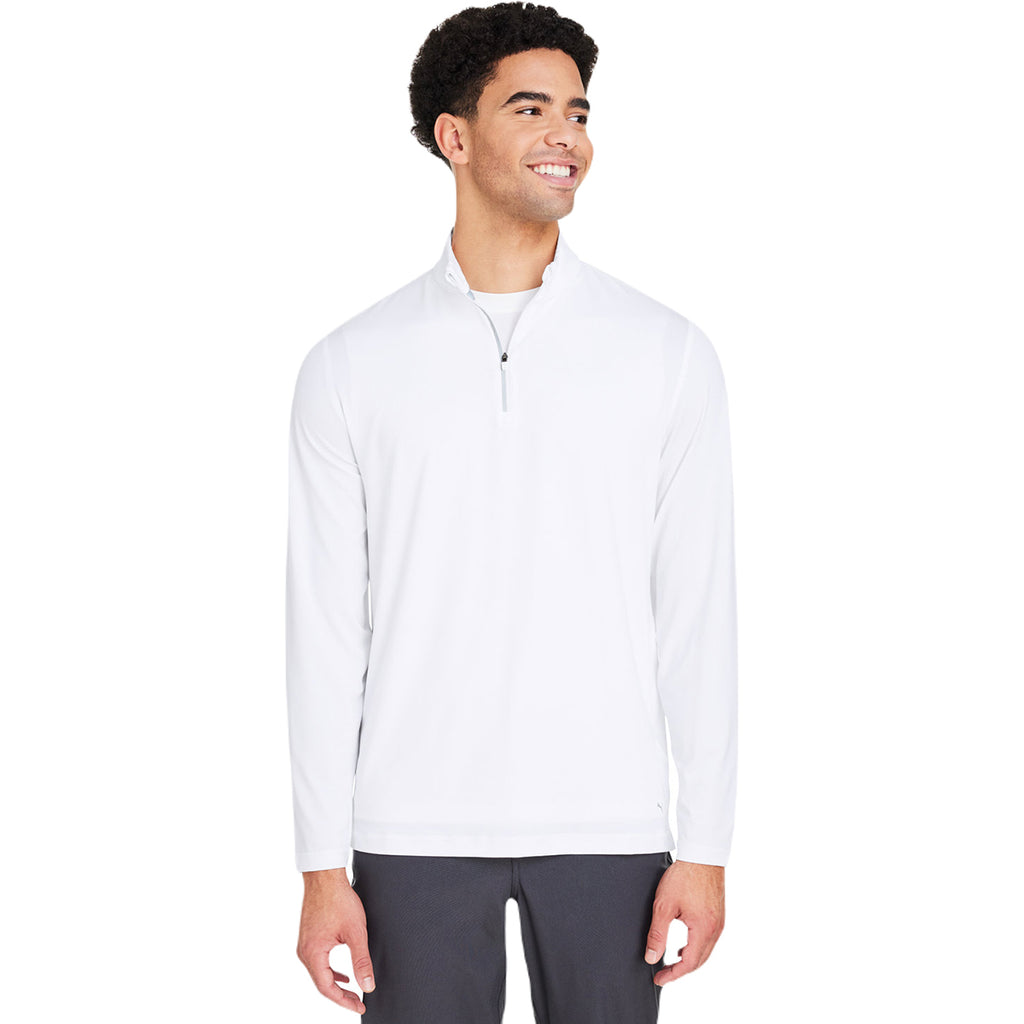 Puma Golf Men's Bright White You-V Quarter-Zip