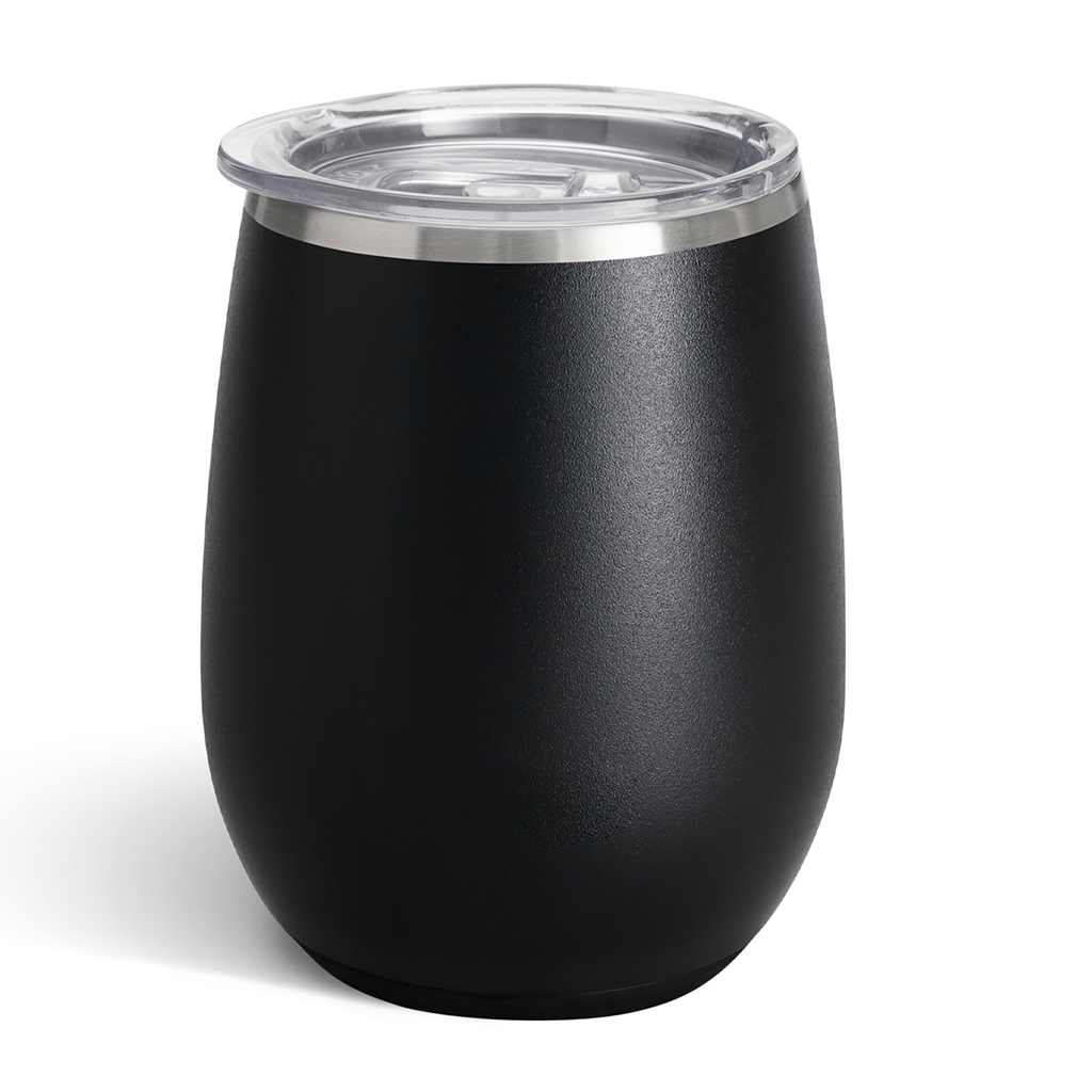 Swig Life Black 12 oz Stainless Steel Stemless Wine Tumbler