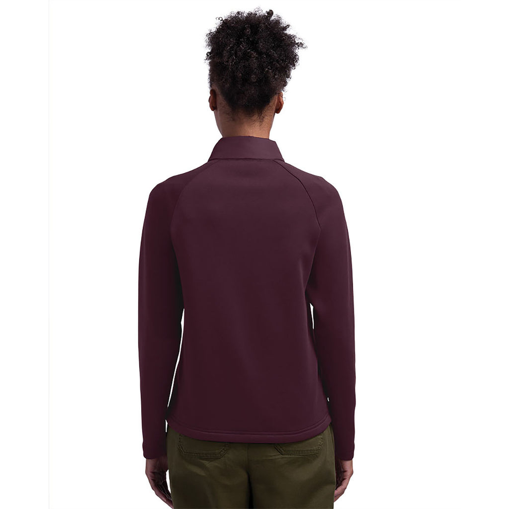 Charles River Women's Burgundy Lotus Hybrid Puffer Jacket