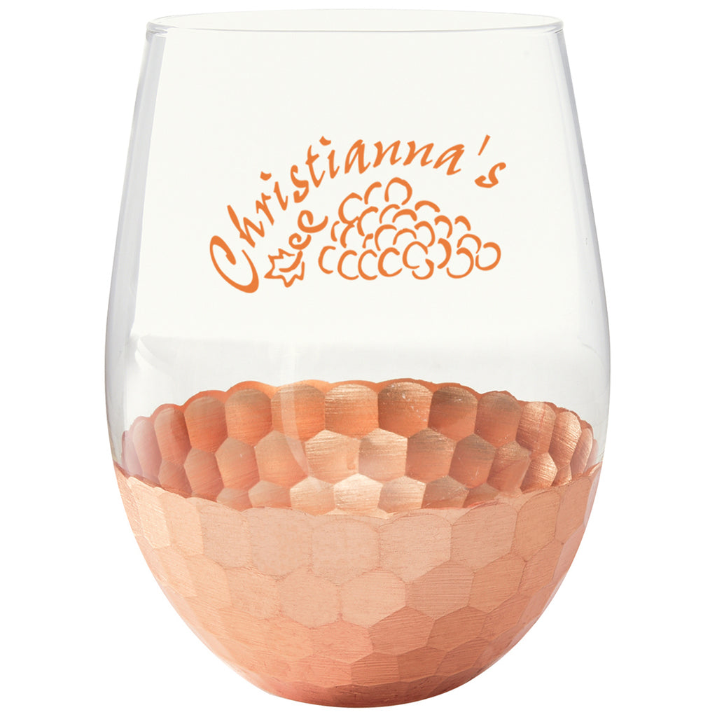 Hit Copper Florence Stemless Wine Glass