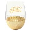 Hit Gold Florence Stemless Wine Glass