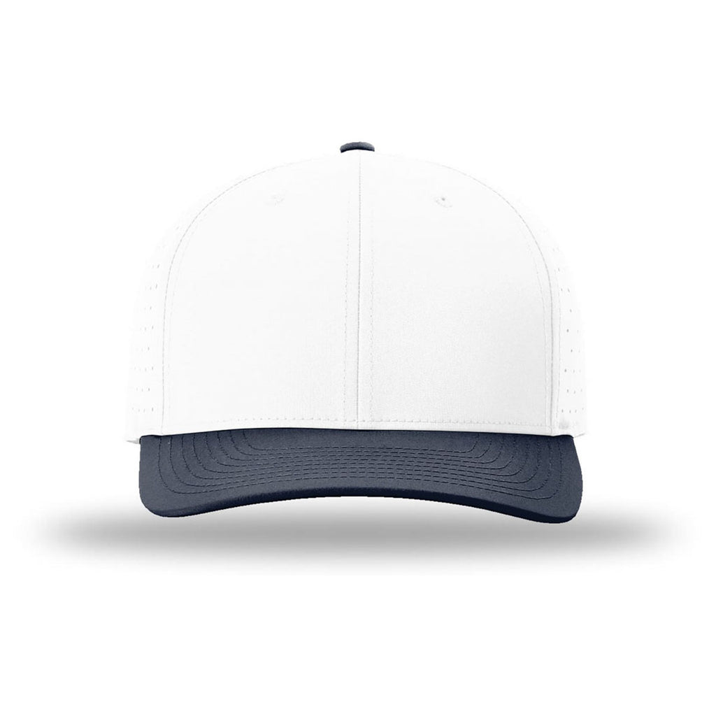 Richardson White/White/Navy Laser Perf R-Flex Snapback
