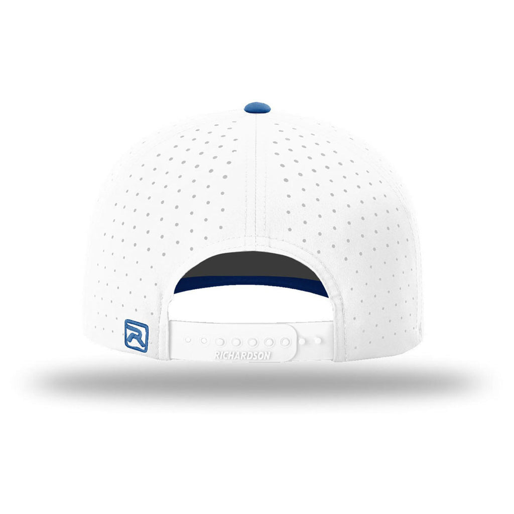 Richardson White/White/Royal Laser Perf R-Flex Snapback