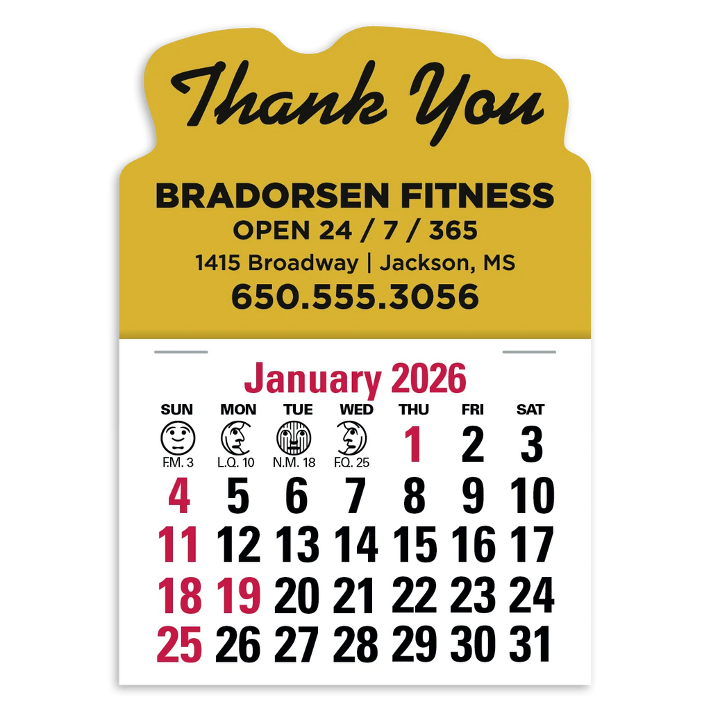 Triumph Calendars Burgundy Vinyl Press-N-Stick Standard Calendar