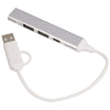 Leed's Silver Recycled Aluminum 4-Port USB-A and C Hub