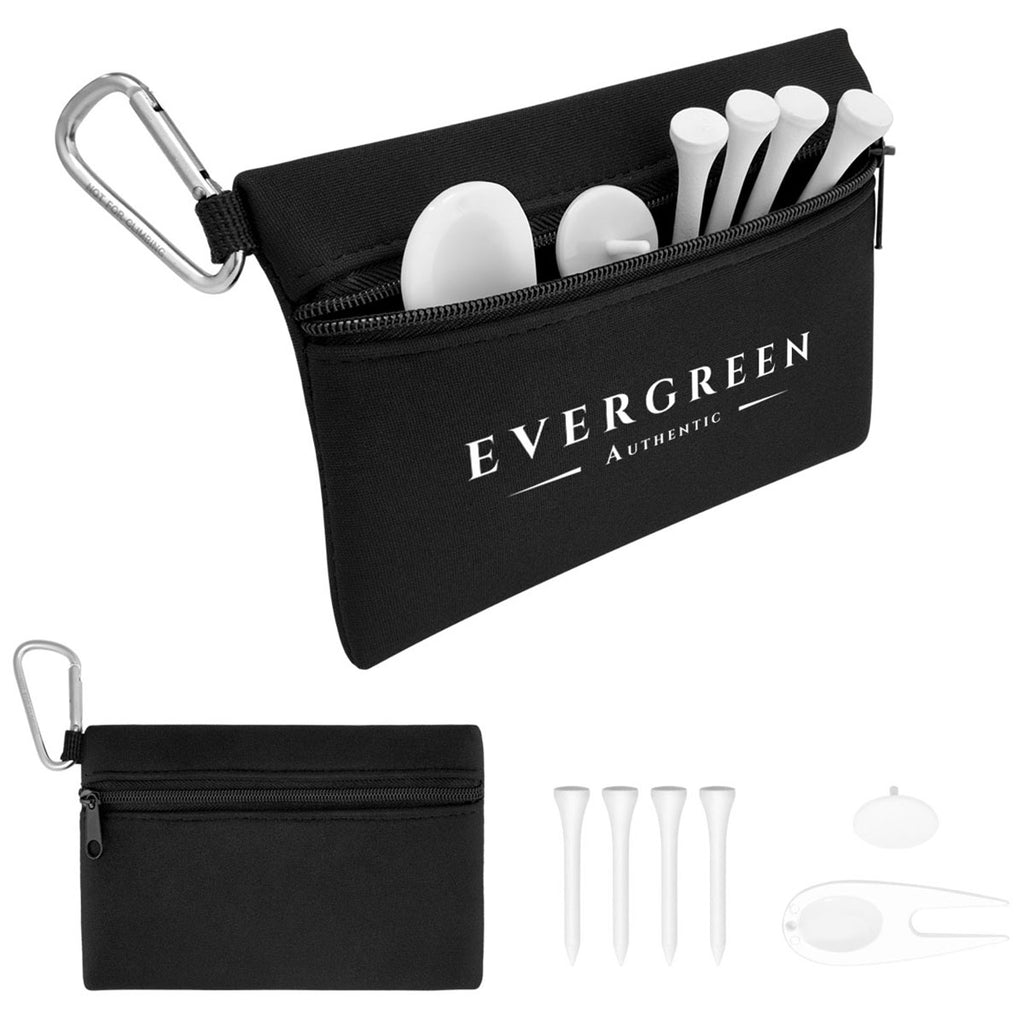 Hit Black with White Tee Time Golf Kit