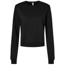 Bella + Canvas Women's Black Sponge Fleece Classic Crewneck Sweatshirt